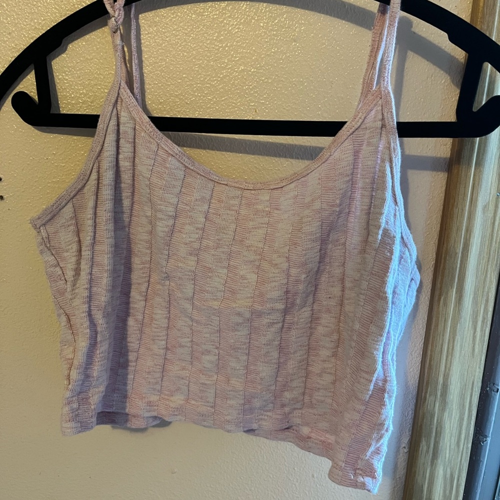 Forever 21 Light Pink Ribbed Crop Top